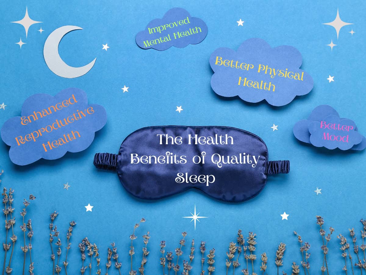 Puffy clouds with a number of different health benefits written on them